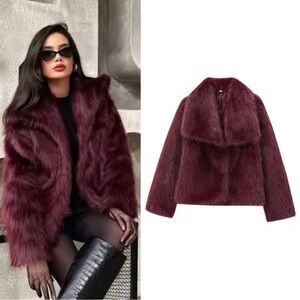 New-Women Fur Coat long sleeve fashion fur jacket- new